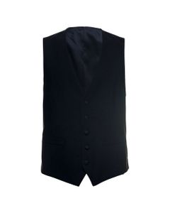 Lardini Man's Blue Wool Single-breasted Vest With Buttons