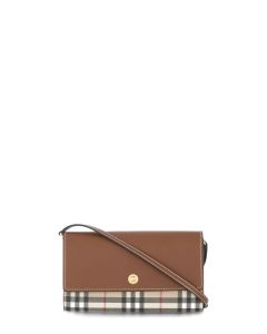 Burberry Checked Strapped Wallet