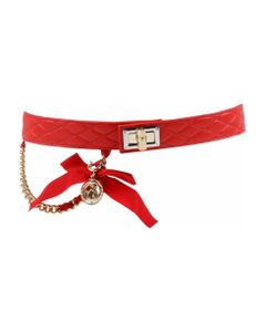 Lanvin Red Happy Quilted Belt
