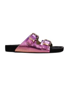 Lennyo Flats In Rose-pink Leather