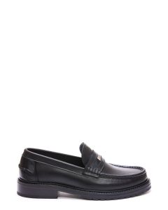 Moschino Logo Plaque Slip-On Loafers