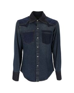 Maison Margiela Button-Up Long Sleeved Denim Shirt