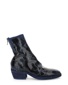 Guidi Glitter-Detailed Ankle Boots
