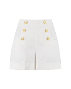 P.A.R.O.S.H. High Waist Button Detailed Shorts