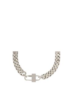 Givenchy Logo Engraved Chain Lock Bracelet