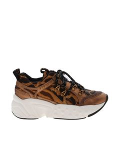 Avi brown sneakers with animal pattern