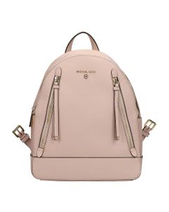 Brooklyn Backpack In Rose-pink Leather