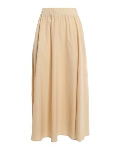 Poplin long skirt