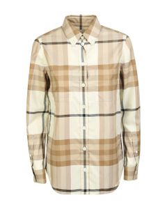 Nova Check Shirt By Burberry; Characterized By The Iconic Checked Motif Revisited With Satin Colors