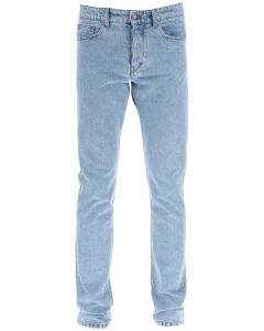 AMI Logo Patch Mid Rise Jeans