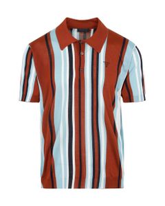 Striped Logo Embroidered Polo Shirt