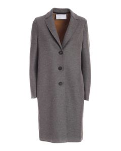 Midi coat in melange grey