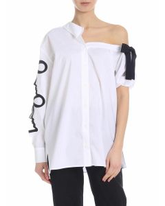Pisa shirt in white with black bow