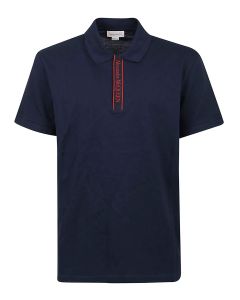 Alexander McQueen Logo-Tape Straight Hem Polo Shirt