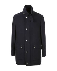 High-neck Buttoned Coat