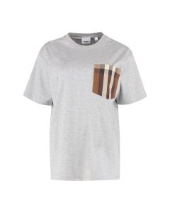Burberry Checked Pocket Oversized T-Shirt