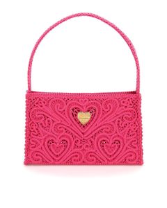 Dolce & Gabbana Logo-Plaque Cordonetto Lace Shoulder Bag