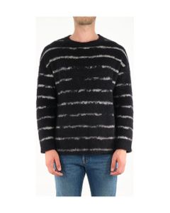 Pullover With Interrupted Stripe Motif