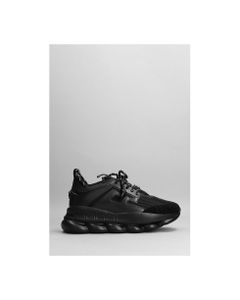 Chain Reaction Sneakers In Black Leather