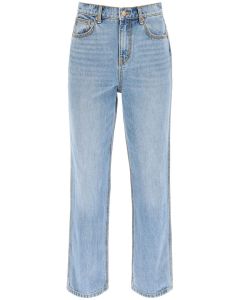 Tory Burch Mid-Rise Straight-Leg Denim Jeans