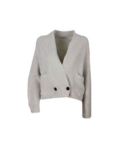 Cardigan Sweater With Micro Sequins