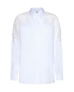 Pinko Lace-Trim Button Up Shirt