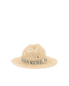 Maison Michel Mini Liana Logo Embroidered Hat
