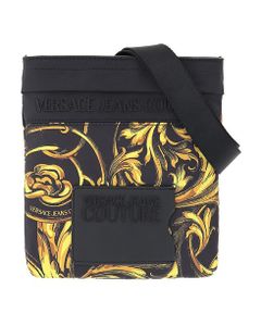 Versace Jeans Couture Fabric Courier Bag With Print Detail
