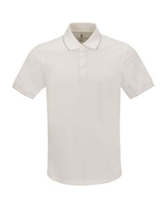 Slim Fit Cotton Pique Polo Shirt With Knitted Details