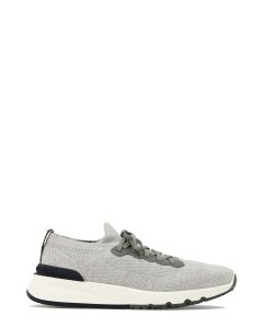 Brunello Cucinelli Knitted Lace-Up Sneakers
