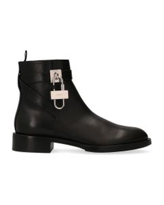 Lock Leather Ankle Boots