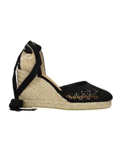 Casal-8-089 Wedges In Black Fabric