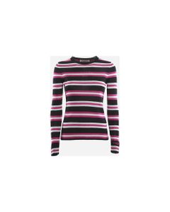 Jumper With Striped Pattern And Lurex Inserts