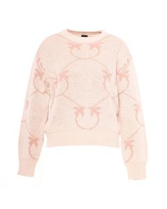 Pinko Logo-Embroidered Knitted Crewneck Sweater