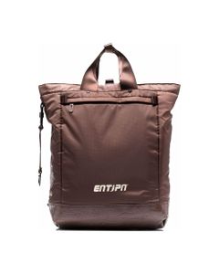 Enterprise Japan Man's Brown Fabric Backpack With Logo