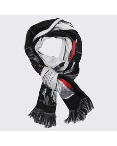 Alexander McQueen Graphic Printed Fringed Scarf