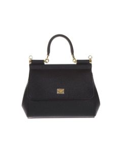 Mini Sicily Black Leather Bag