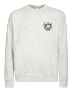 Sporty & Rich Logo Print Crewneck Sweater
