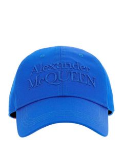 Alexander McQueen Logo Embroidered Curved Peak Cap