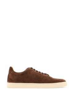 Brunello Cucinelli Suede Low-Top Lace-Up Sneakers