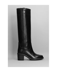 Seenia High High Heels Boots In Black Leather