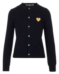 Comme des Garçons Play Heart Patched Buttoned Cardigan