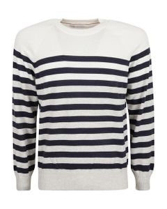 Stripe Detail Rib Trim Sweatshirt