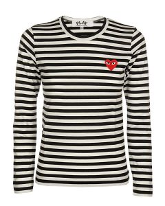 Comme des Garçons Play Striped Long-Sleeved T-Shirt