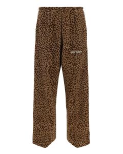Palm Angels Leopard Printed Cropped Track Pants