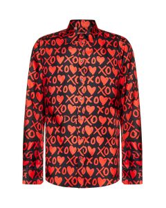 Dolce & Gabbana DG Heart Printed Martini-Fit Shirt