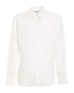 Linen shirt with patch pocket