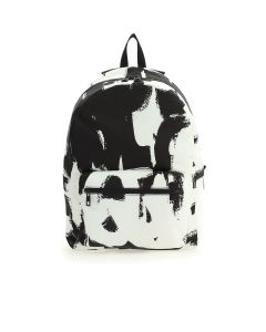Alexander McQueen Graffiti-Printed Zipped Backpack