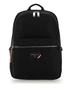 Bally Logo Patch Zip-Up Backpack