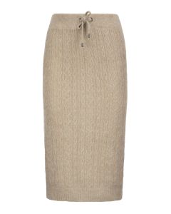 Mohair blend and lurex pencil skirt
